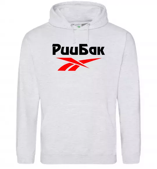 Мужская толстовка (худи) Риибак Серый меланж фото