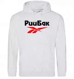 Мужская толстовка (худи) Риибак Серый меланж фото