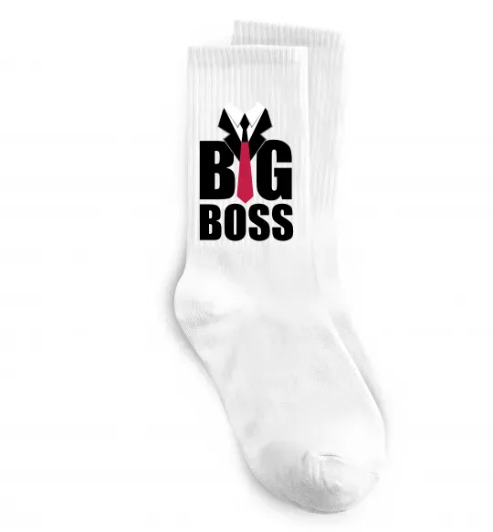 Носки Напис BIG BOSS Белый фото