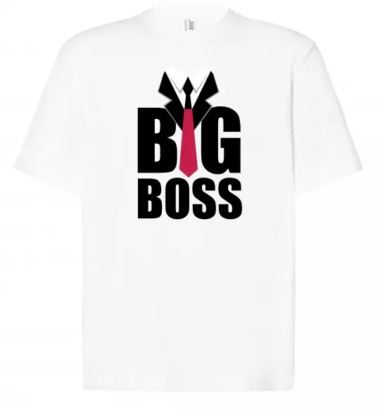 Футболка Оверсайз Напис BIG BOSS Білий фото