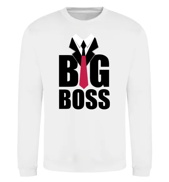 Світшот Напис BIG BOSS Білий фото