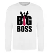 Світшот Напис BIG BOSS Білий фото