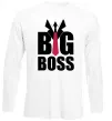Лонгслив Напис BIG BOSS Белый фото