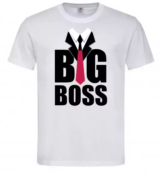 Мужская футболка Напис BIG BOSS Белый фото