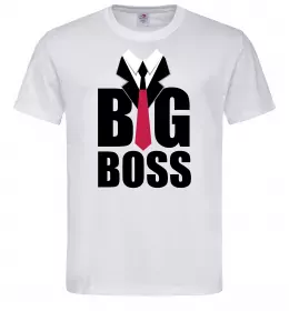 Мужская футболка Best boss ever Белый фото