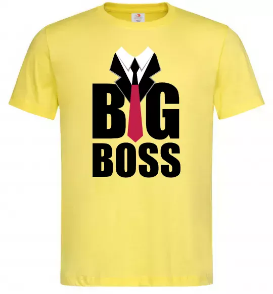 Мужская футболка Напис BIG BOSS Лимонный фото