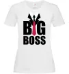 Жіноча футболка Напис BIG BOSS Білий Жіноча футболка Напис BIG BOSS Білий фото