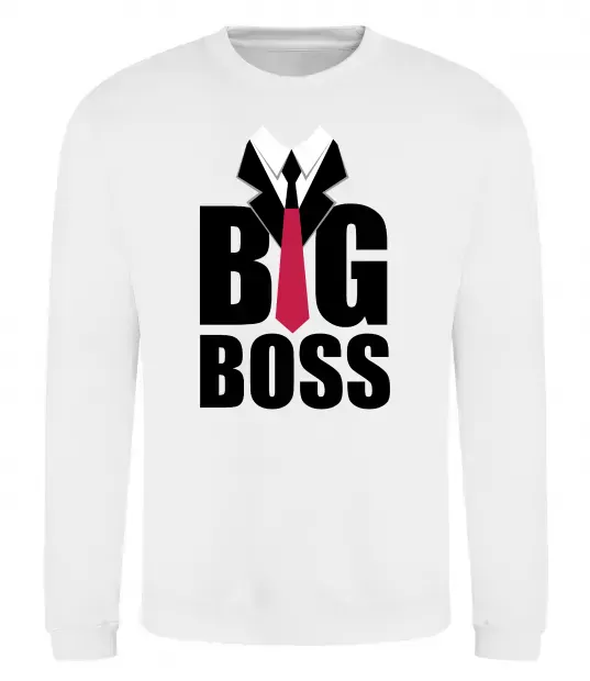 Світшот Напис BIG BOSS Білий фото