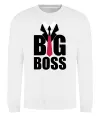 Світшот Напис BIG BOSS Білий фото