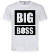Чоловіча футболка Надпись BIG BOSS Білий фото