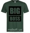 Чоловіча футболка Надпись BIG BOSS Темно-зелений фото