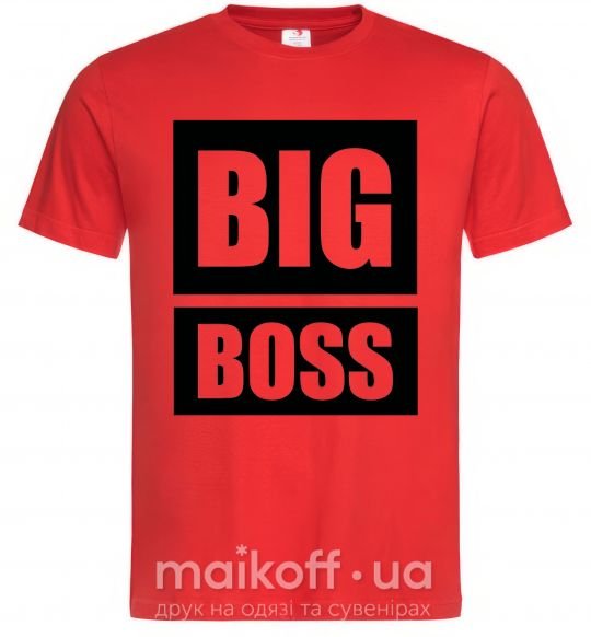 Чоловіча футболка Надпись BIG BOSS Червоний фото