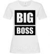 Женская футболка Надпись BIG BOSS Белый фото