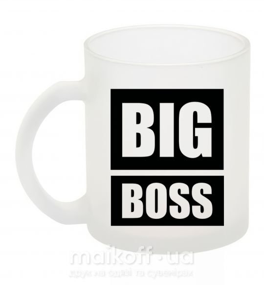 Чашка стеклянная Надпись BIG BOSS Фроузен фото