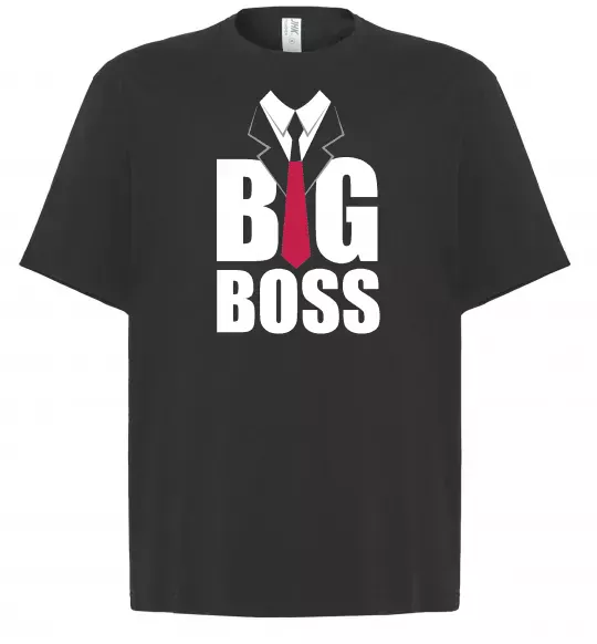 Футболка Оверсайз Напис BIG BOSS Чорний фото