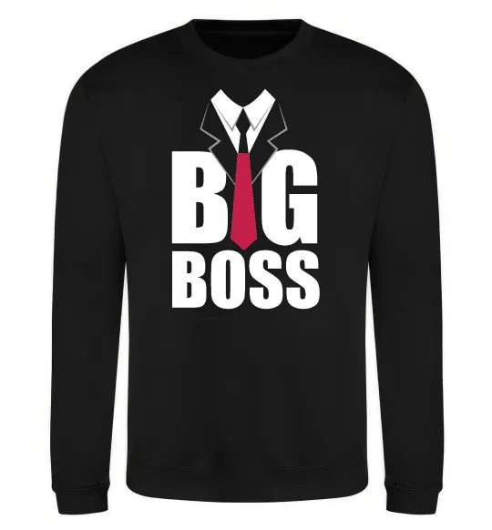 Світшот Напис BIG BOSS Чорний фото