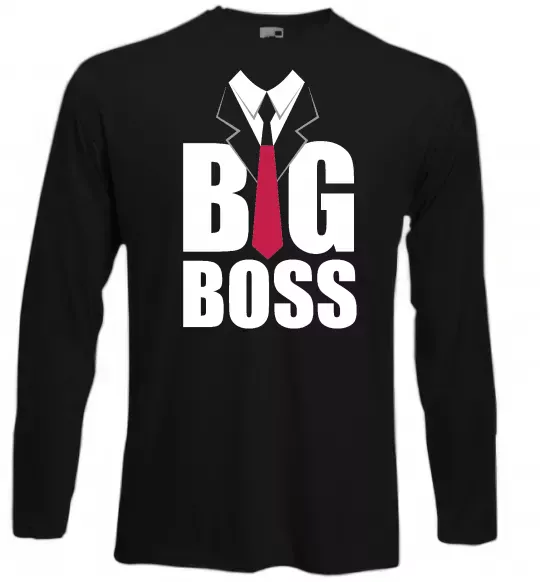 Лонгслив Напис BIG BOSS Черный фото