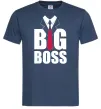 Мужская футболка Напис BIG BOSS Темно-синий Мужская футболка Напис BIG BOSS Темно-синий фото