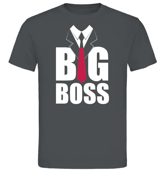 Мужская футболка Напис BIG BOSS Графит фото