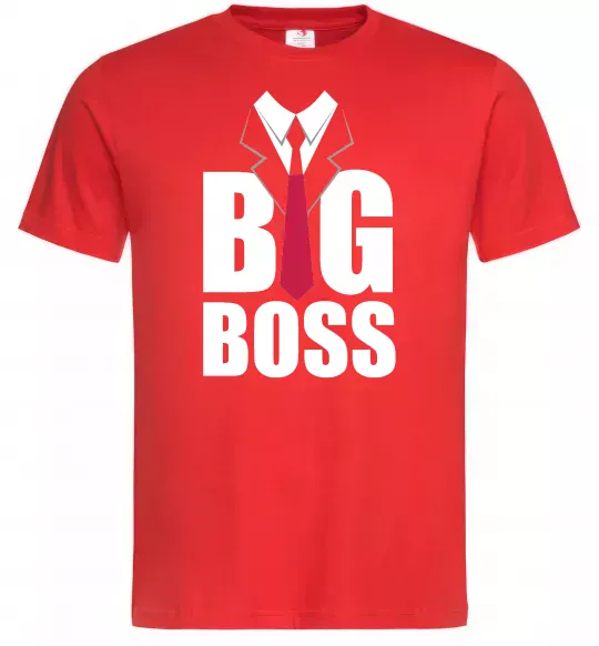 Мужская футболка Напис BIG BOSS Красный фото