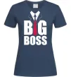 Жіноча футболка Напис BIG BOSS Темно-синій Жіноча футболка Напис BIG BOSS Темно-синій фото