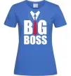 Жіноча футболка Напис BIG BOSS Яскраво-синій Жіноча футболка Напис BIG BOSS Яскраво-синій фото