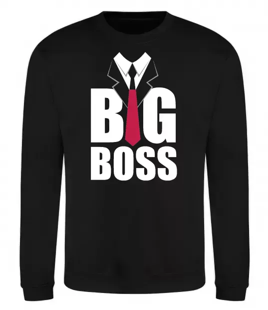 Світшот Напис BIG BOSS Чорний фото
