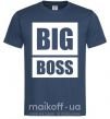Чоловіча футболка Надпись BIG BOSS Темно-синій фото