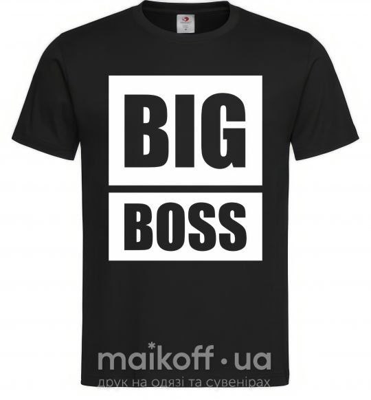 Чоловіча футболка Надпись BIG BOSS Чорний фото