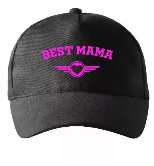 Кепка BEST MAMA с сердечком Черный фото