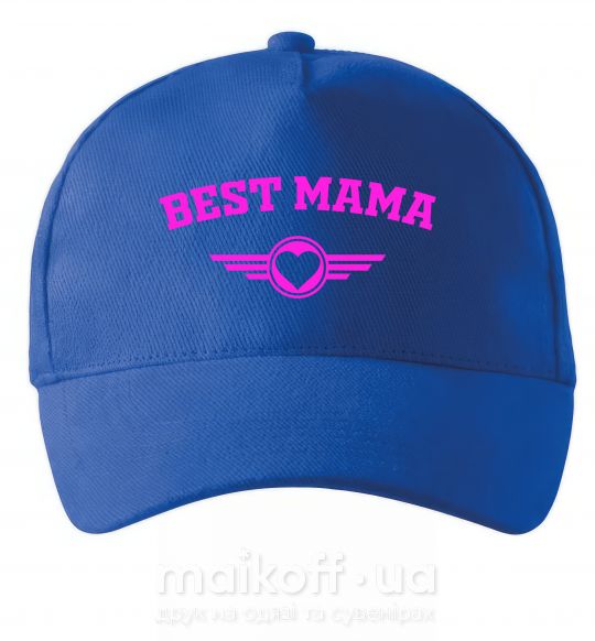Кепка BEST MAMA с сердечком Ярко-синий фото