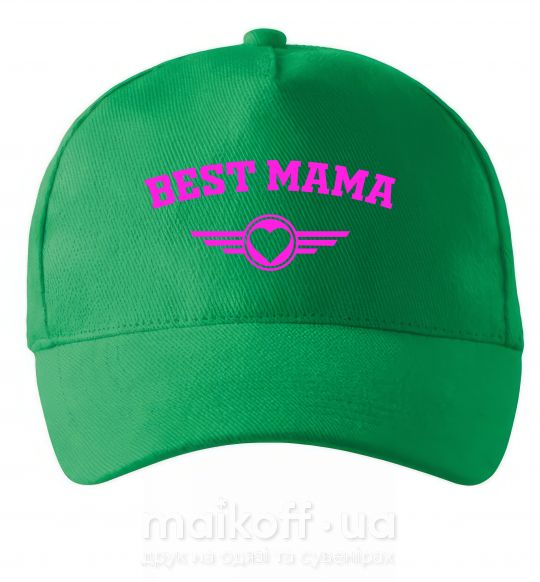 Кепка BEST MAMA с сердечком Зелений фото