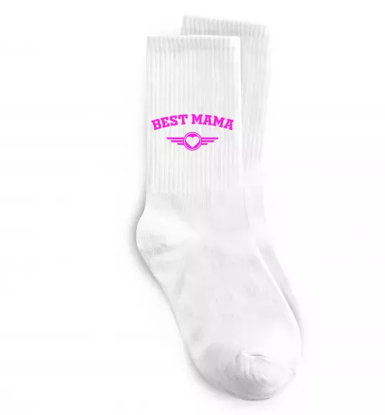 Шкарпетки BEST MAMA с сердечком Білий фото