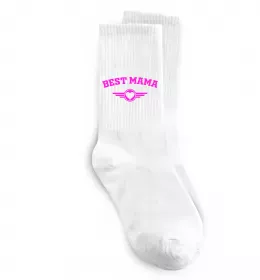 Шкарпетки BEST MAMA с сердечком Білий фото