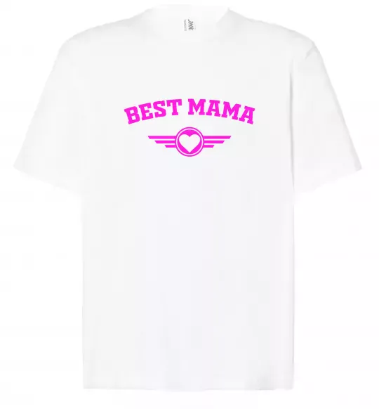 Футболка Оверсайз BEST MAMA с сердечком Білий фото