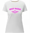Жіноча преміум футболка BEST MAMA с сердечком Білий фото
