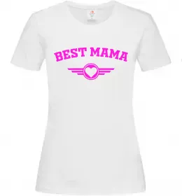 Жіноча футболка BEST MAMA с сердечком Білий фото