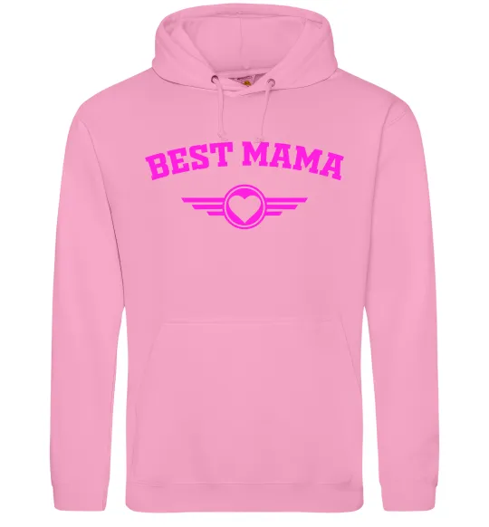 Жіноча толстовка (худі) BEST MAMA с сердечком Рожевий фото