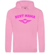 Жіноча толстовка (худі) BEST MAMA с сердечком Рожевий фото