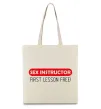 Эко-сумка SEX INSTRUCTOR. FREE Бежевый фото