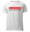 Чоловіча преміум футболка SEX INSTRUCTOR. FREE Білий фото