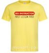 Мужская футболка SEX INSTRUCTOR. FREE Лимонный фото