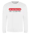Світшот SEX INSTRUCTOR. FREE Білий фото