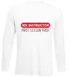 Лонгслив SEX INSTRUCTOR. FREE Белый Лонгслив SEX INSTRUCTOR. FREE Белый фото