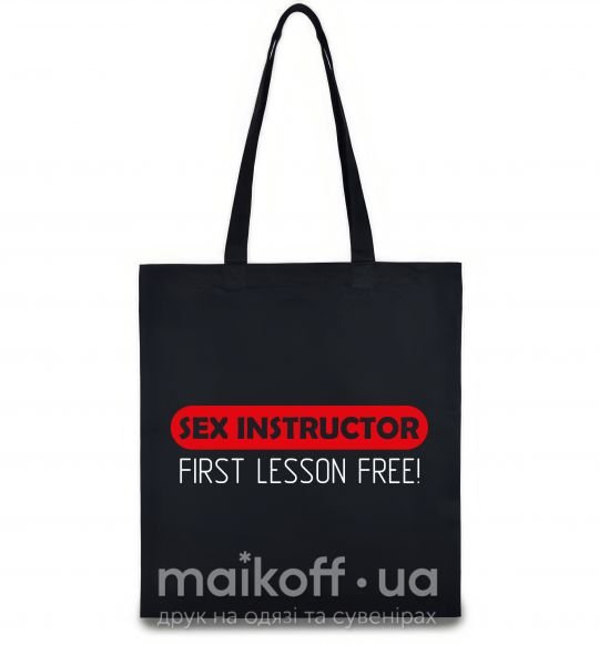Еко-сумка SEX INSTRUCTOR. FREE Чорний фото