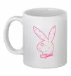 Чашка керамическая PINK PLAYBOY Белый фото