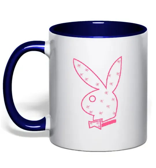 Чашка с цветной ручкой PINK PLAYBOY Глубокий темно-синий фото