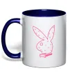 Чашка с цветной ручкой PINK PLAYBOY Глубокий темно-синий фото