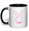 Чашка с цветной ручкой PINK PLAYBOY Черный фото