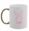 Чашка с цветной ручкой PINK PLAYBOY Золото фото